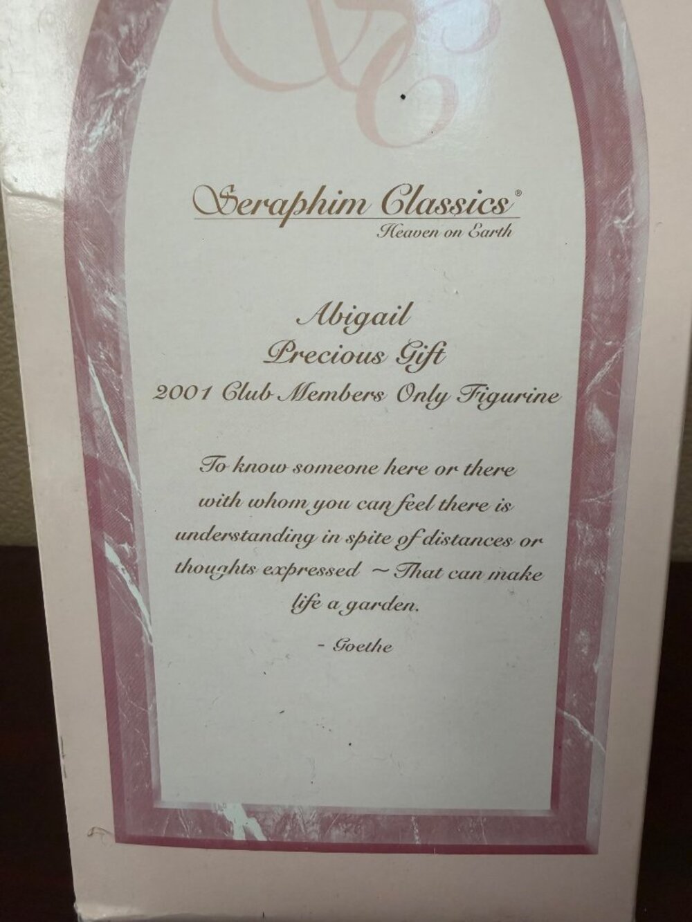 2001 Seraphim Classics Abigail Precious Gift Angel Figurine 2001 Club NEW - Picture 11 of 16